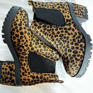 Seven Animal Print Berlin Bootie size 7 Never Worm